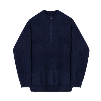 Men's Half Turtleneck Zip Sweater