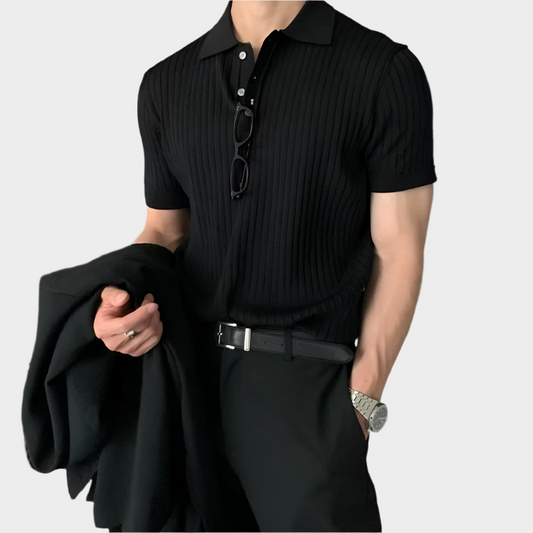 Men's Lapel Polo Knit T-Shirt