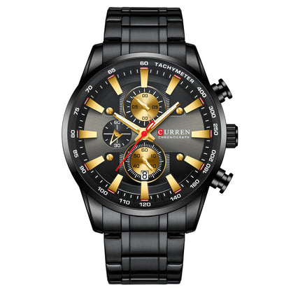 Men's Waterproof Six-Hand Quartz Watch