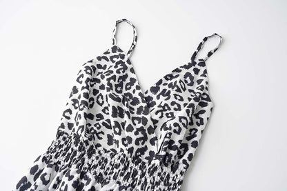 Women's Summer Leopard Print Sling Dress