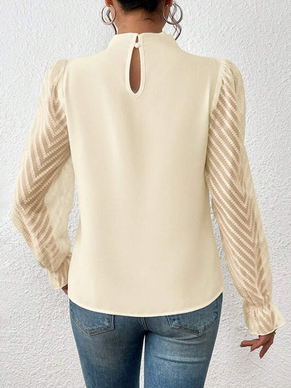 Half Turtleneck Chiffon Top