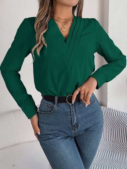 V-Neck Long Sleeve Shirt