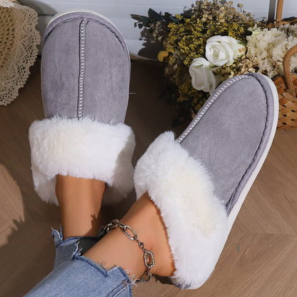 Fluffy Fleece Slippers –  Indoor Cotton Slippers