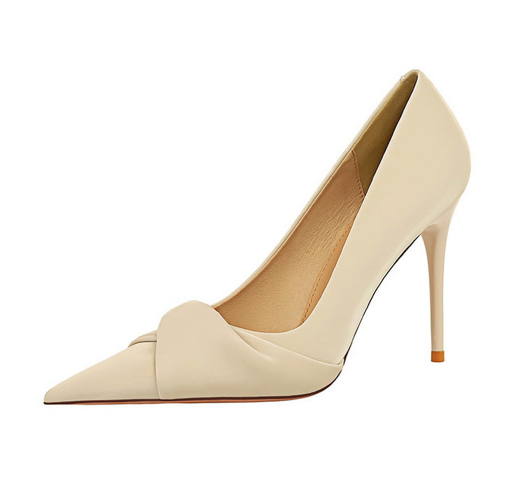 Elegant Stiletto Heel Pointed Toe Bowknot Pumps