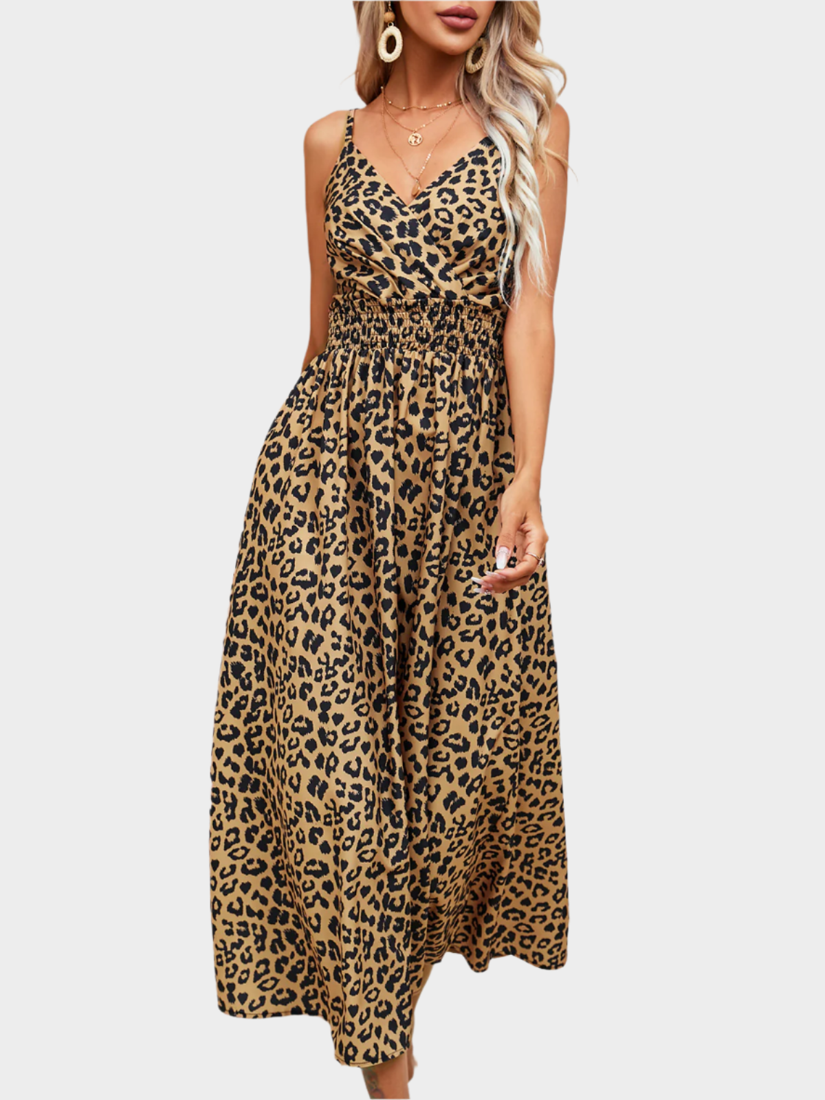 Women's Summer Leopard Print Sling Dress