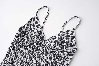 Women's Summer Leopard Print Sling Dress