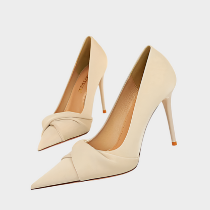 Elegant Stiletto Heel Pointed Toe Bowknot Pumps