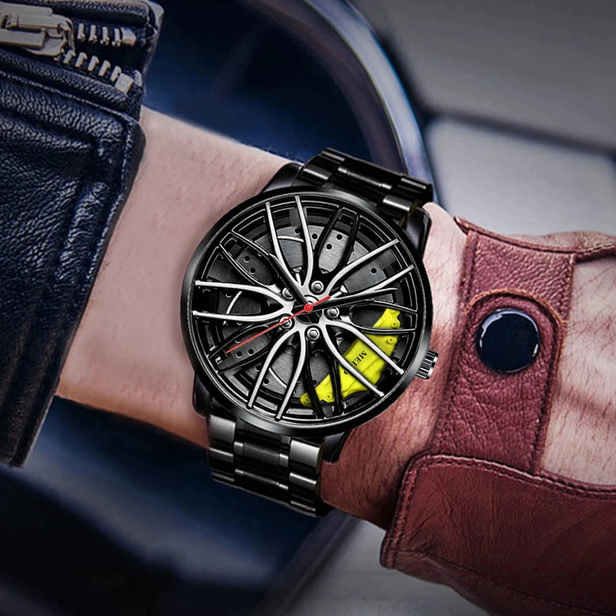 Men's Car Wheel Design Quartz Watch