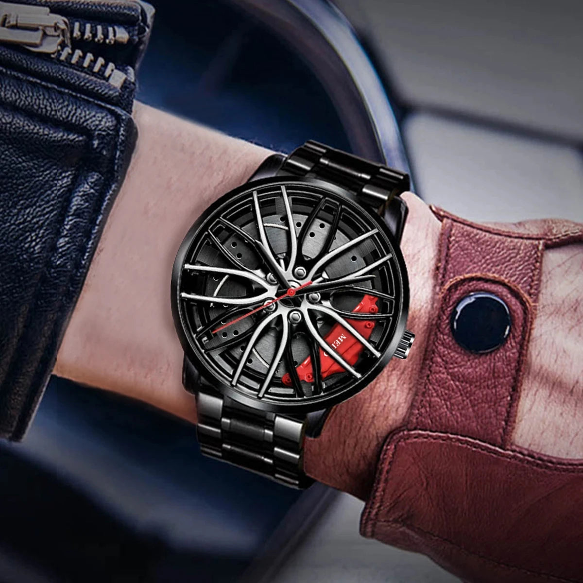 Men's Car Wheel Design Quartz Watch